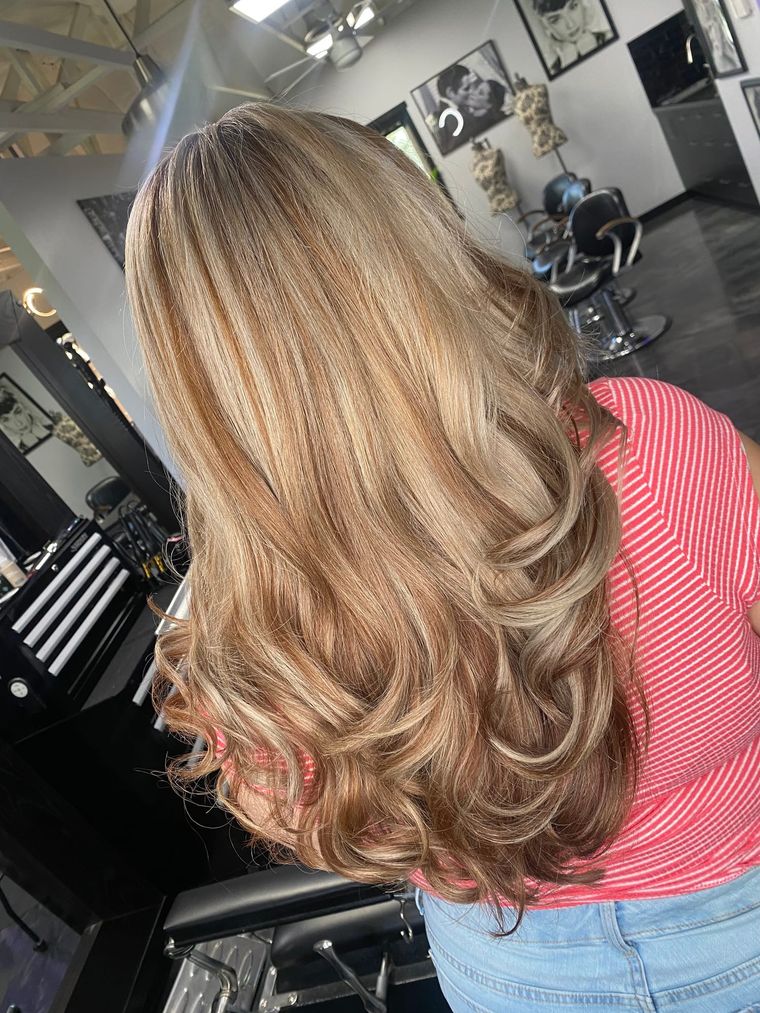 Golden blonde balayage